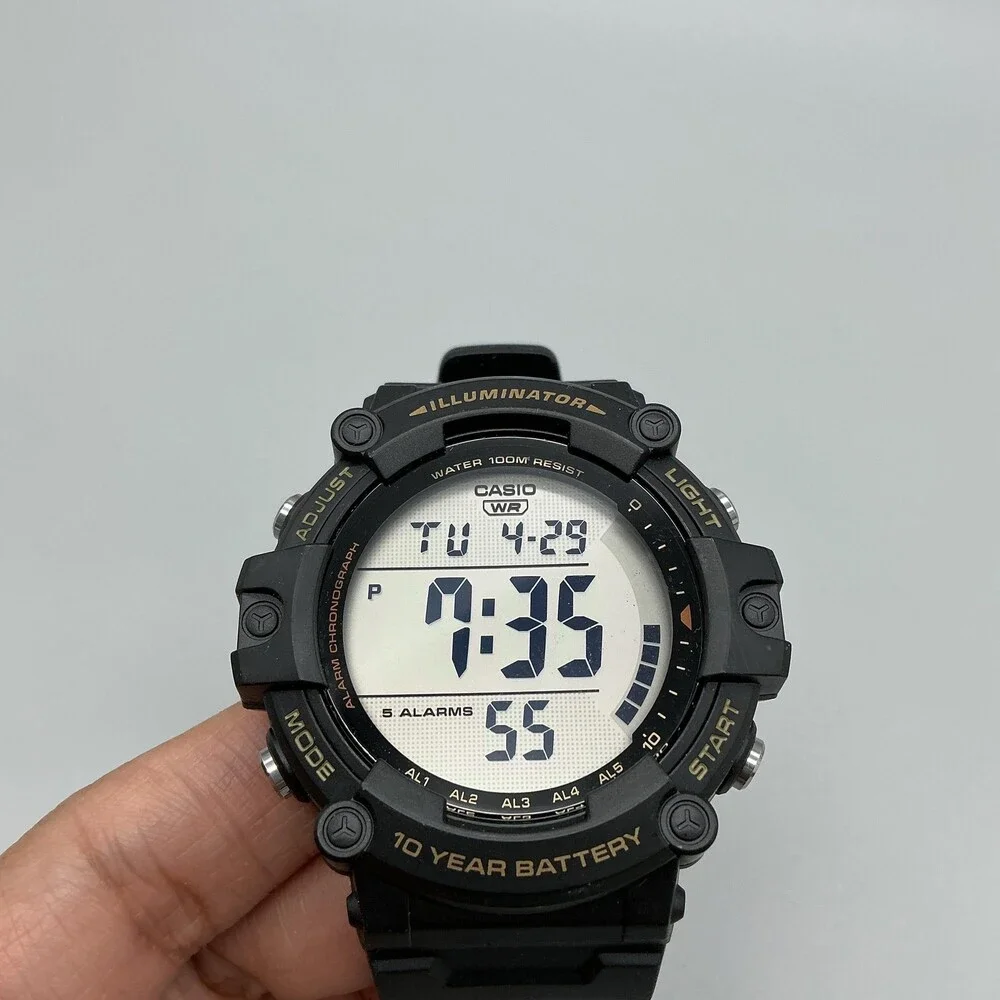 Casio AE-1500WH Mens Watch 50mm Digital Black Resin 100M WR Backlight